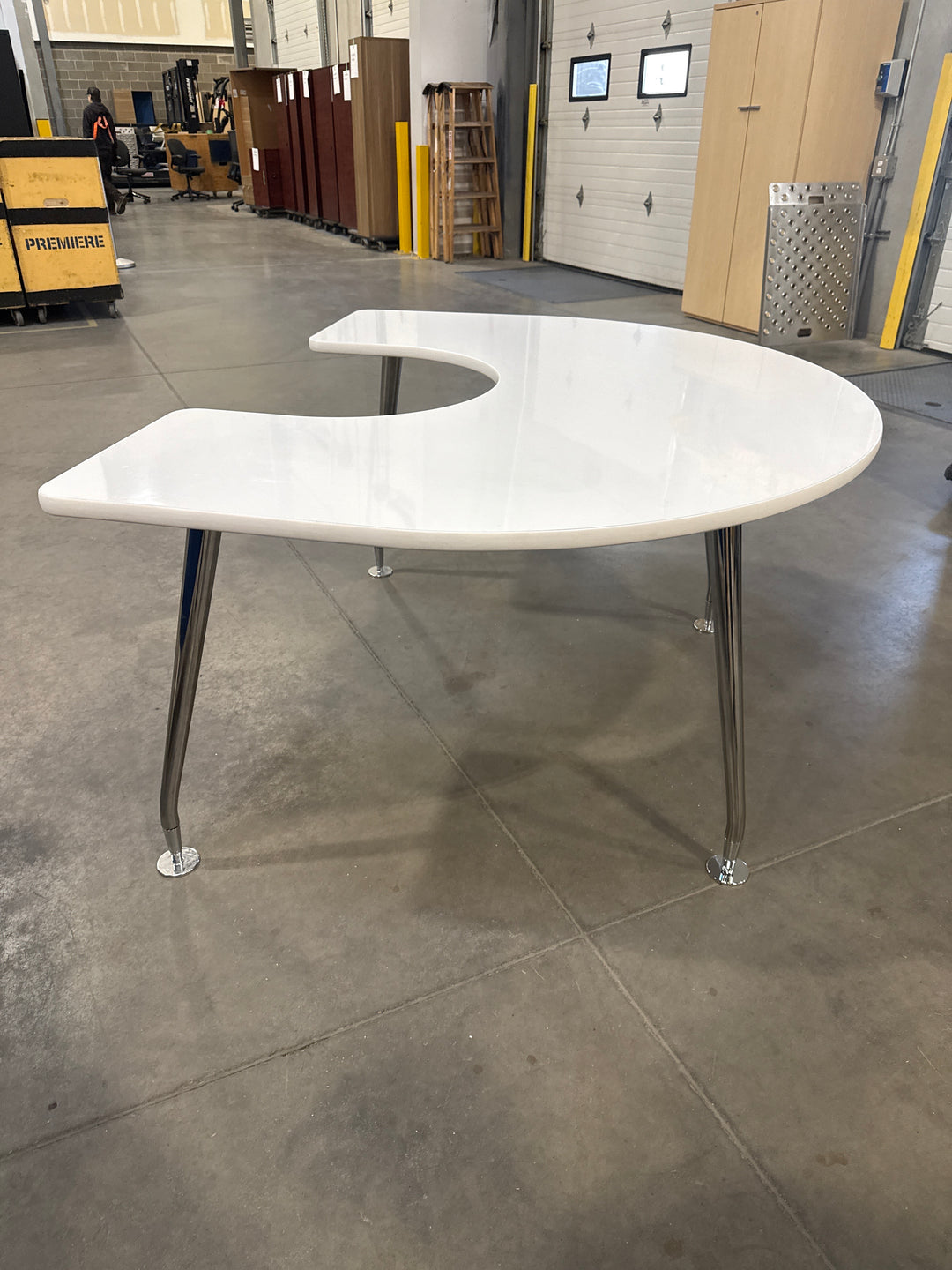 Half Moon Whiteboard Table (Large)