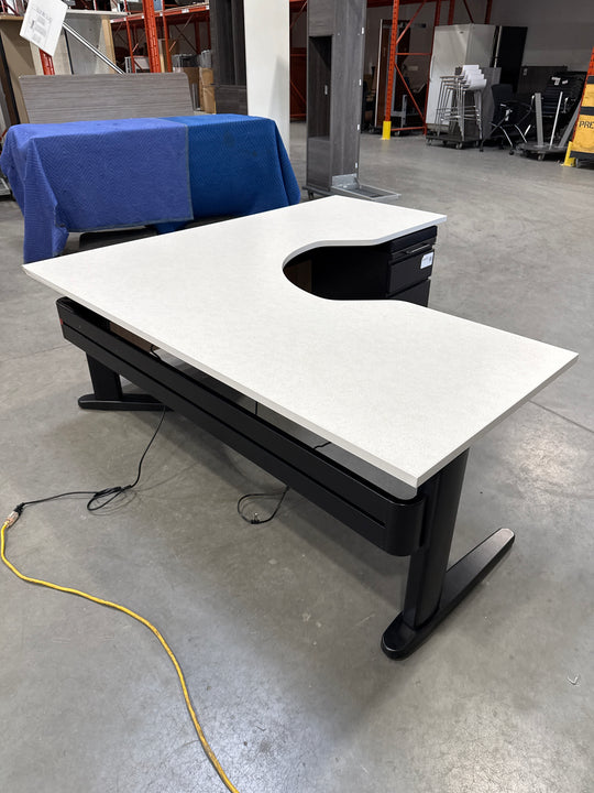 L-Shape Electronic Height Adjustable Desk