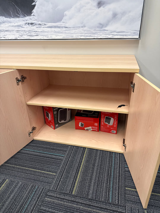 Wooden 4-Door Credenza