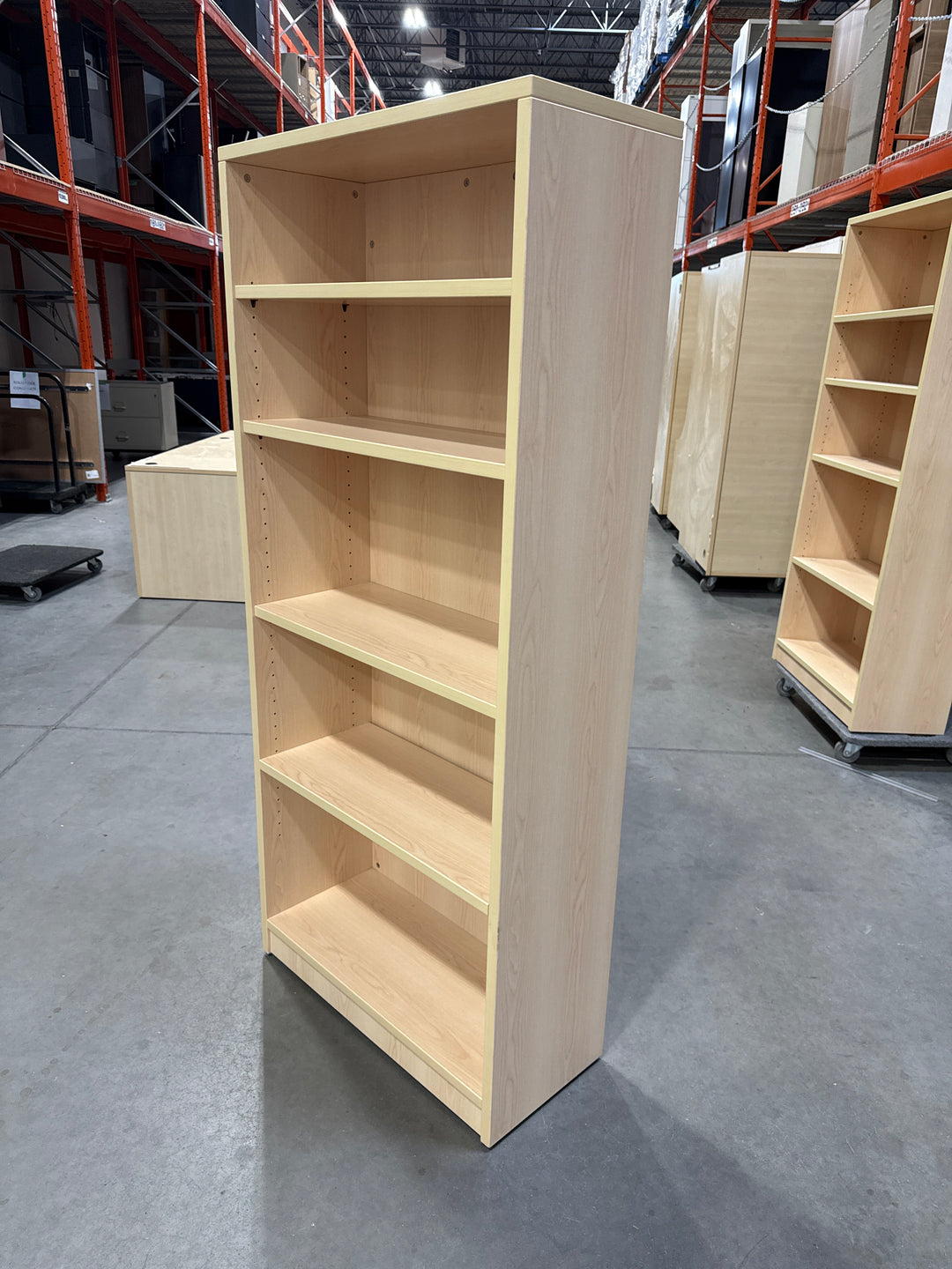 Wooden 5-High Bookcase