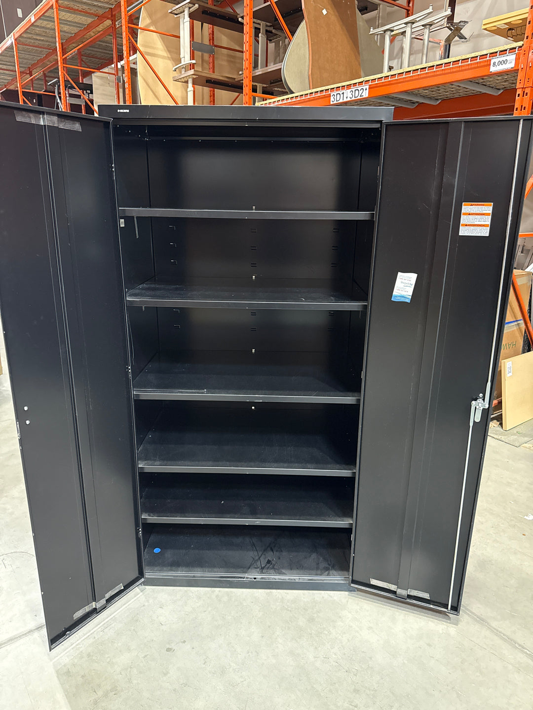 Metal 5-High 2-Door Stationary Cabinet