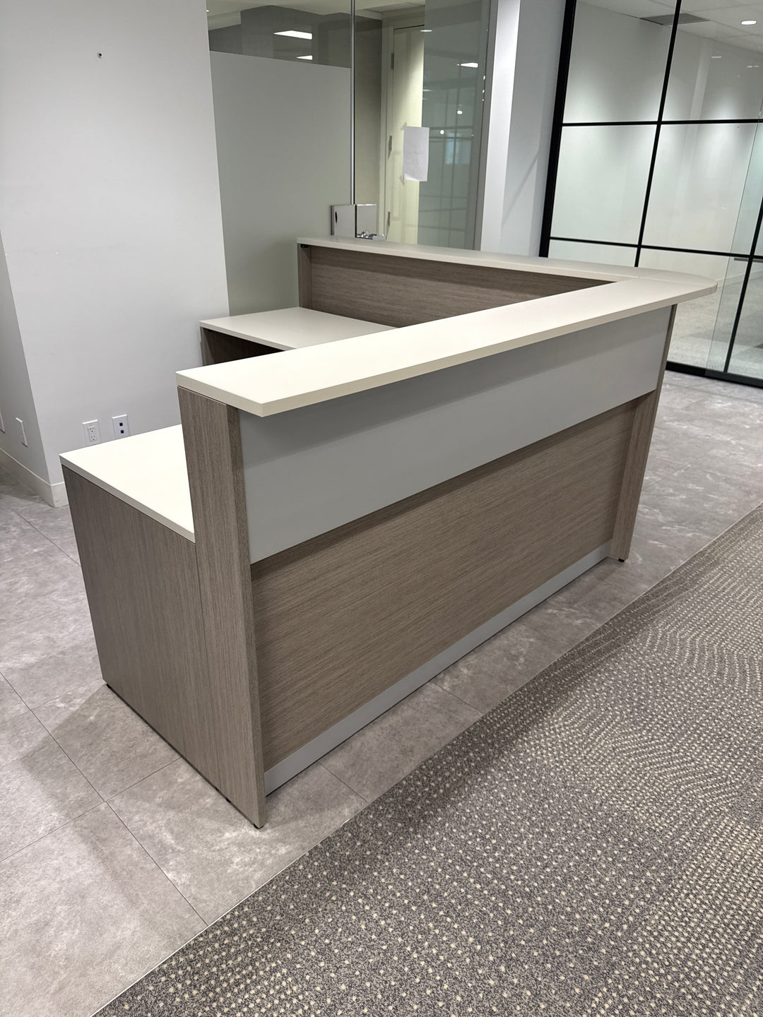 Artopex L-Shape Reception Desk w/BBF Ped