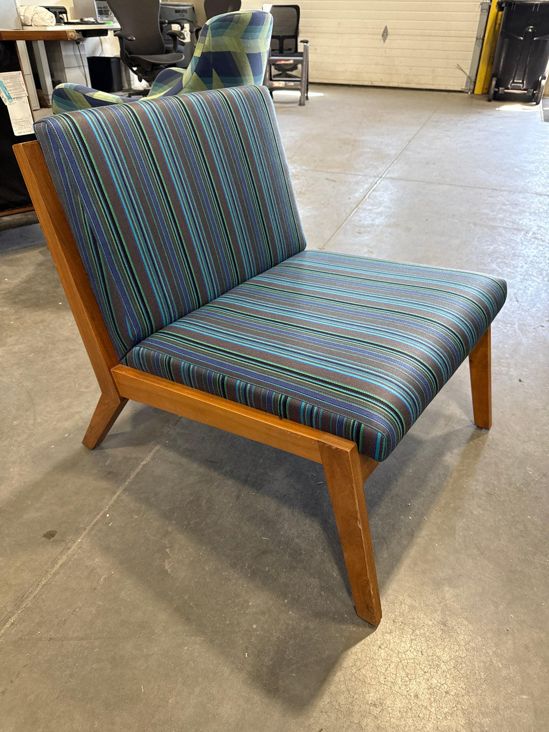 Fabric/Wood Lounge Chair