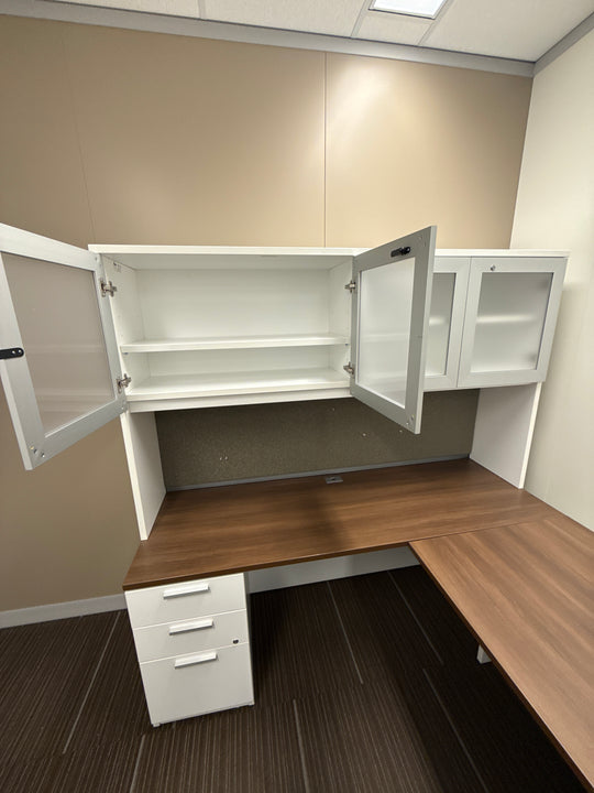 U-Shape Desk w/Hutch, BBF Ped