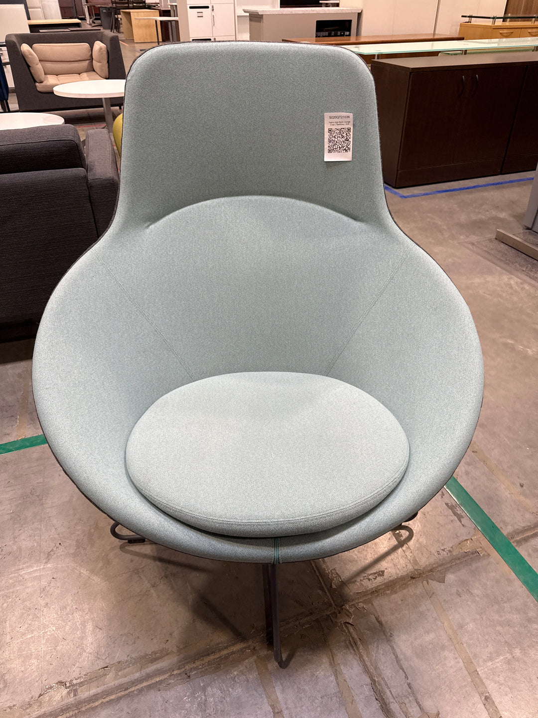 Fabric High Back Lounge Chair