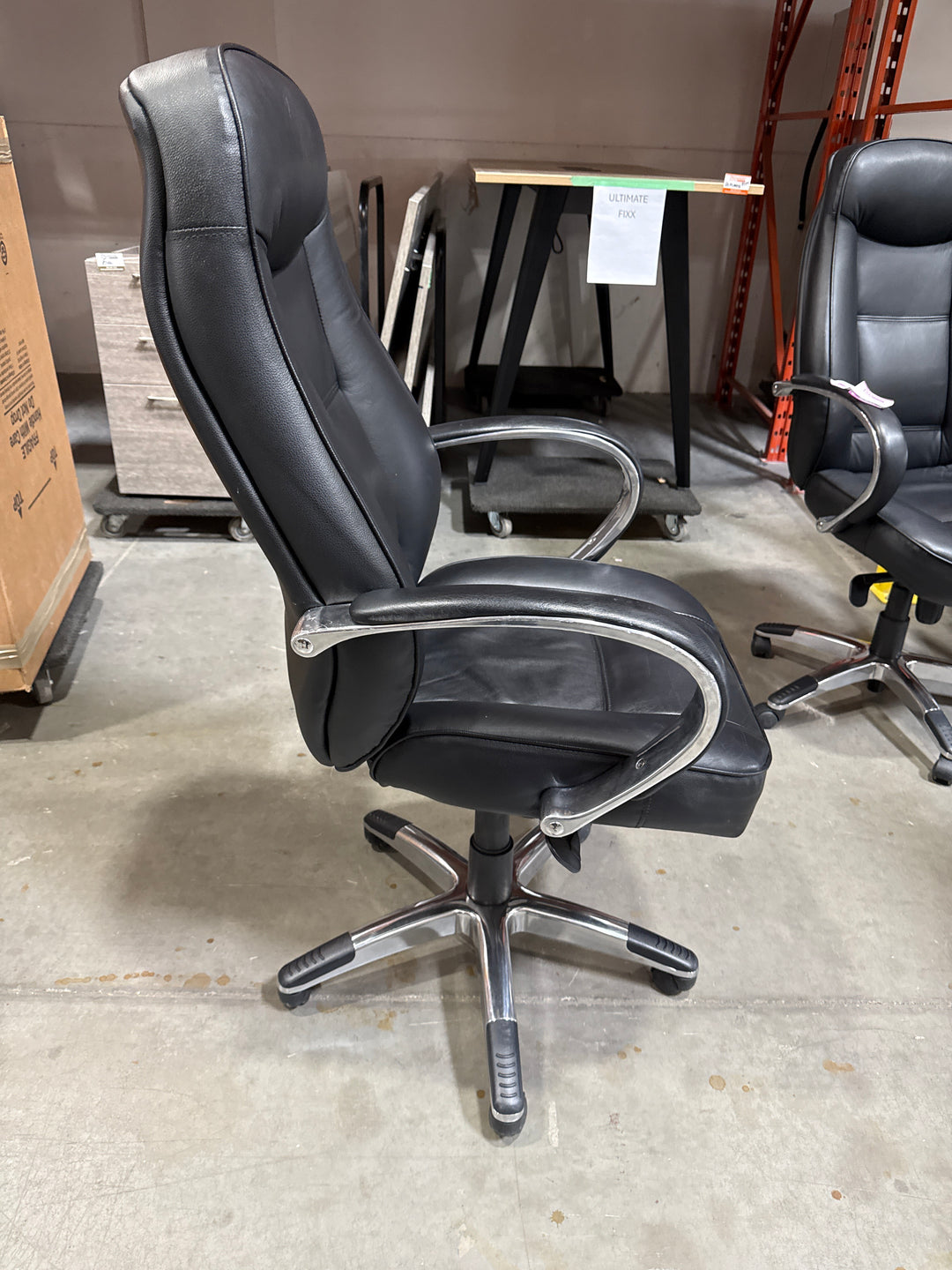 Global Leather High Back Meeting Chair