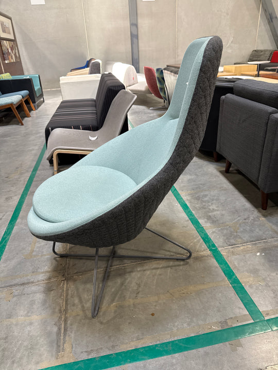 Fabric High Back Lounge Chair