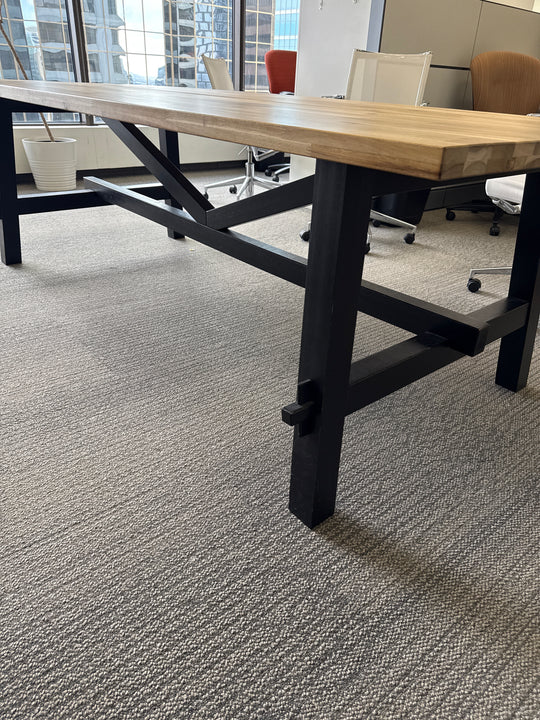 8' Wood Top Rectangle Boardroom Table