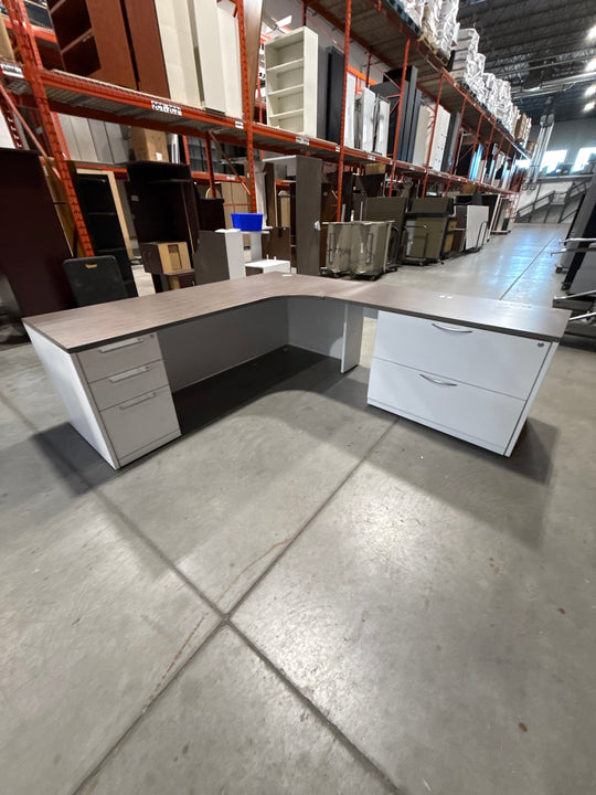 L-Shape Desk w/BBF, 2-High Lateral