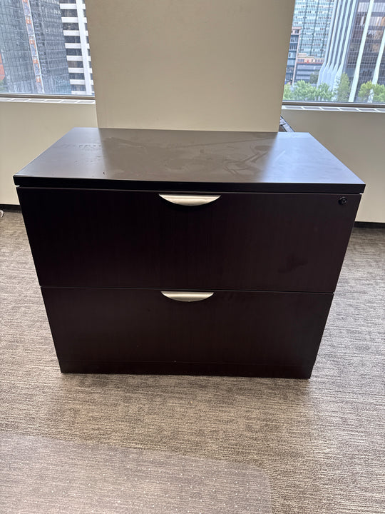 Wooden 2-High Lateral File Cabinet