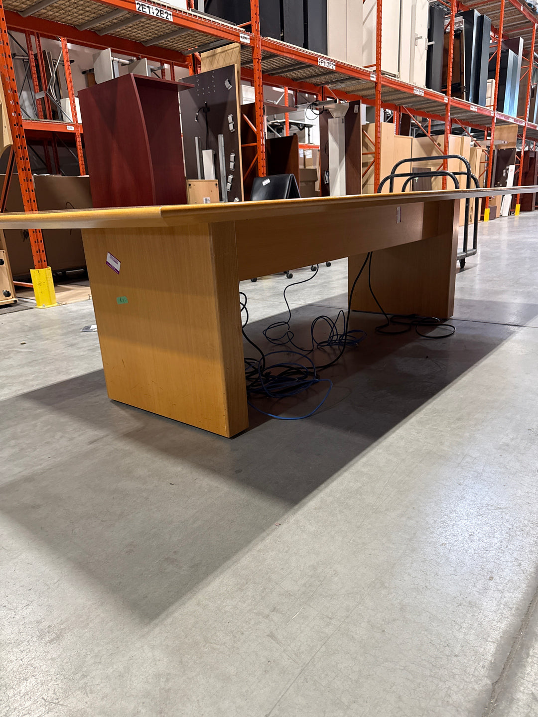 10’ Rectangle Boardroom Table w/Electrical