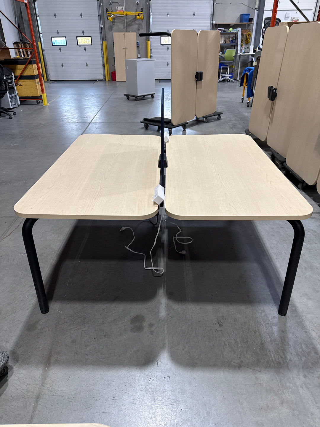 Teknion 2 Person Workstation w/Power Module and Privacy Screen