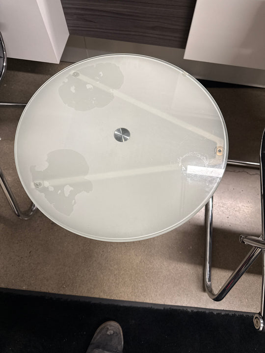Glass Top Round Side Table