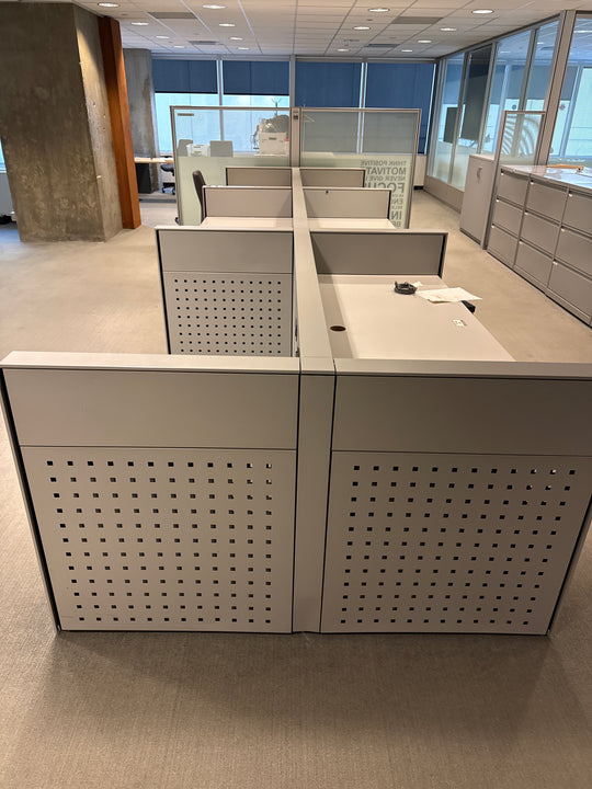 6' Benching Workstation w/BBF Ped