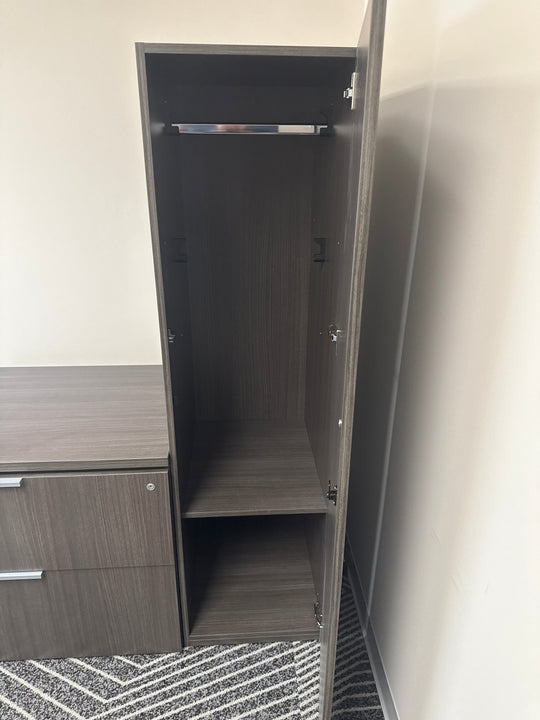 U-Shape Desk w/BBF, Lateral, Wardrobe