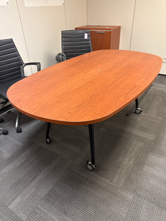 6' Mobile Racetrack Boardroom Table