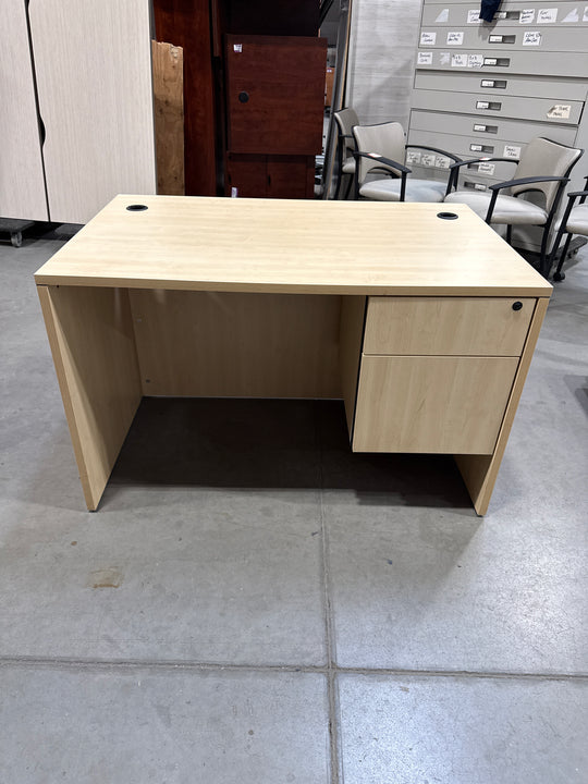 4’ Straight Desk w/BF Ped