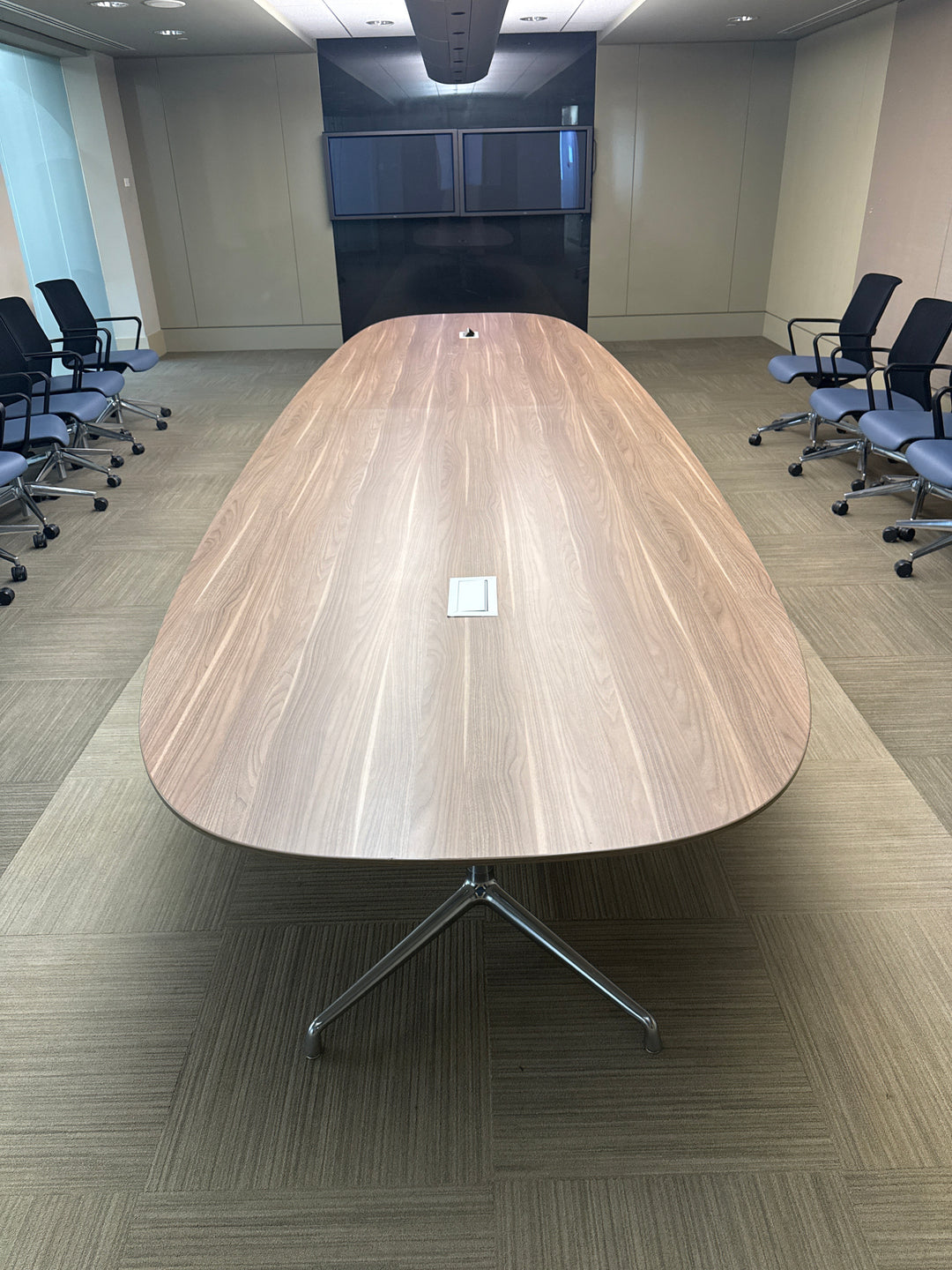 18' Steelcase Racetrack Boardroom Table w/Electrical