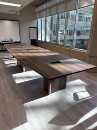 17' Boatshape Boardroom Table w/Electrical
