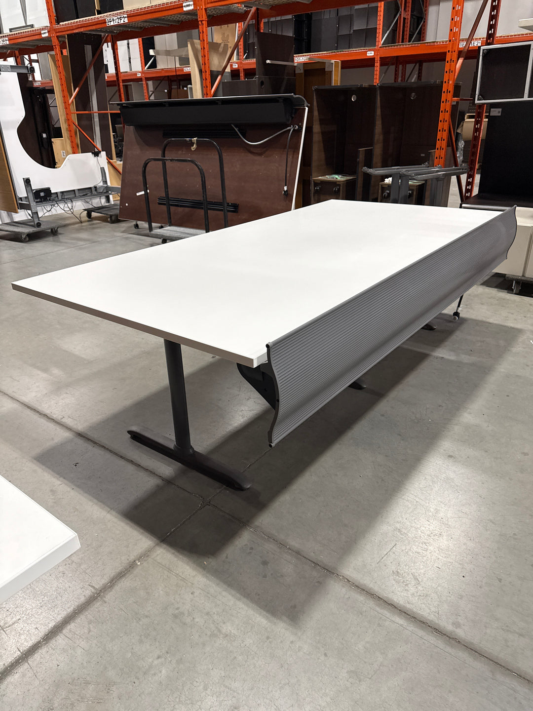 Rectangle Training Table w/Electrical Trough
