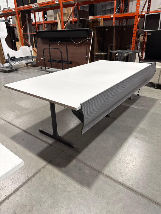 Rectangle Training Table w/Electrical Trough