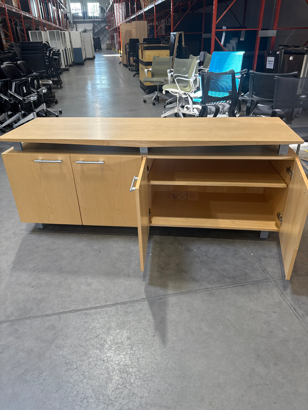 Wooden 4 Door Credenza