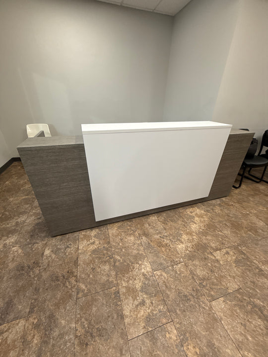 2-Person Reception Desk w/BBF Ped