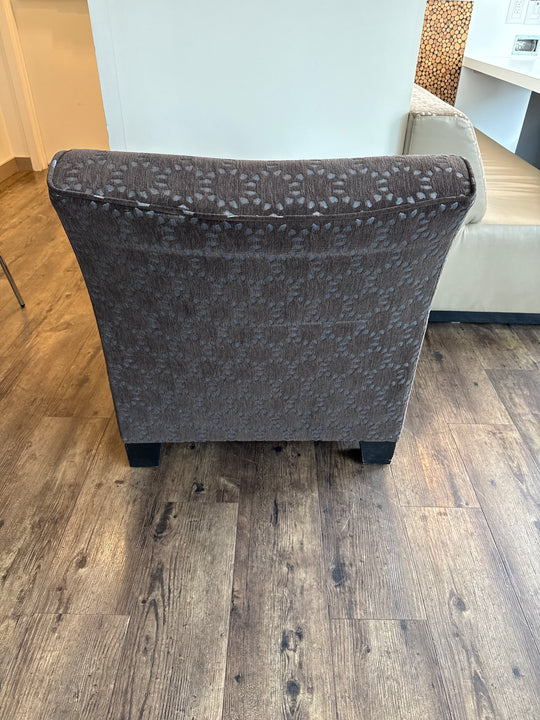 Fabric and Leather Occasional Chair