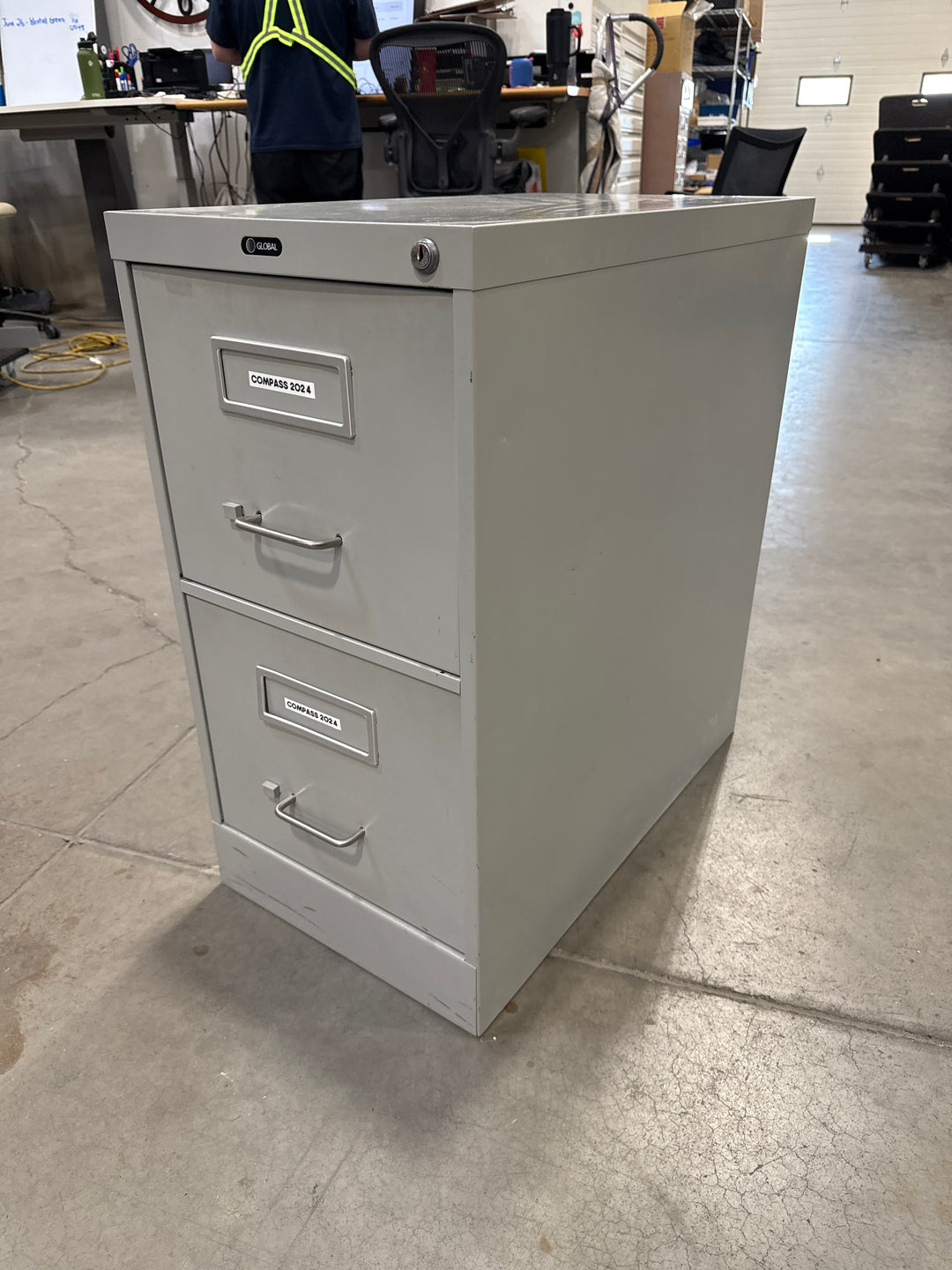 Global Metal 2-High Vertical File Cabinet