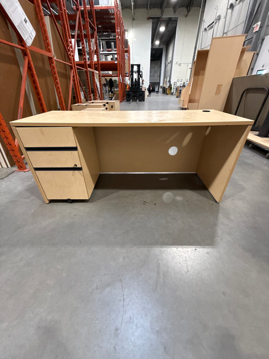 Straight Desk w/BBF Ped