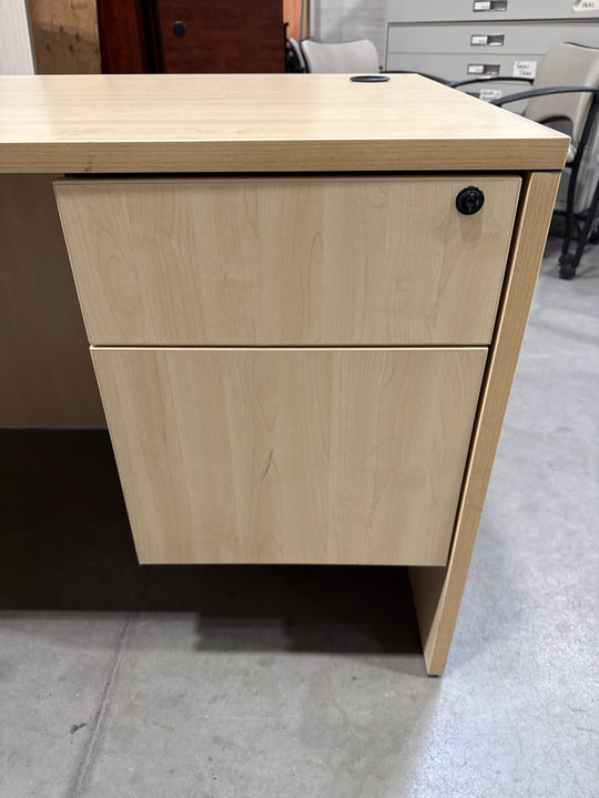 4’ Straight Desk w/BF Ped