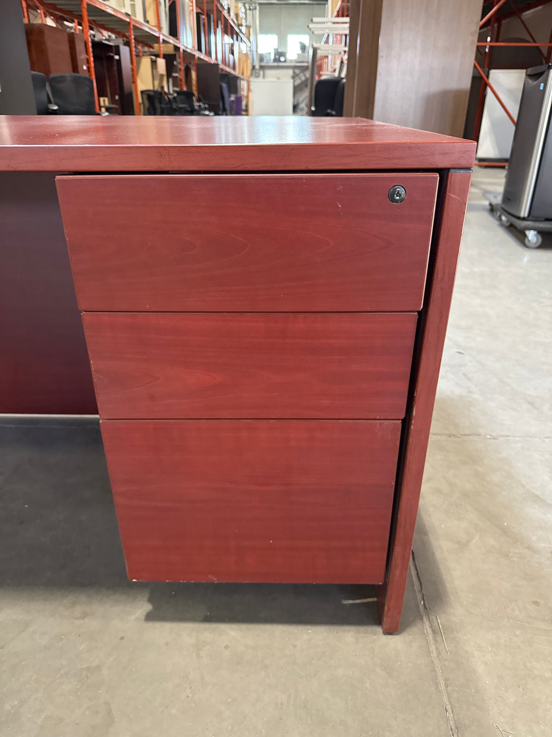 6’ Bow Front Straight Desk