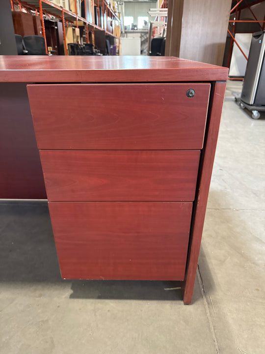 6’ Bow Front Straight Desk