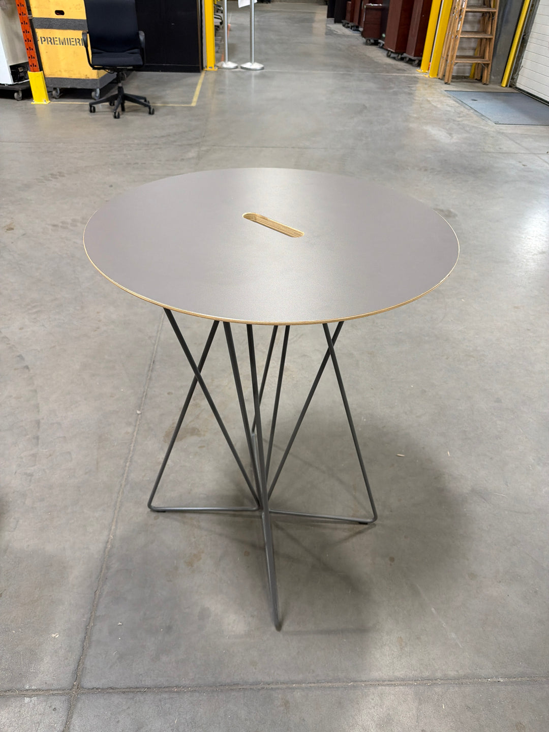 Round Wooden Counter Height Table