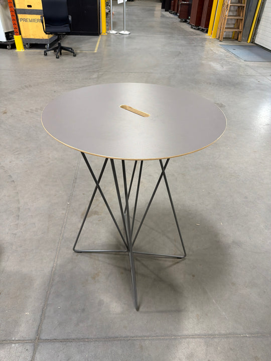 Round Wooden Counter Height Table