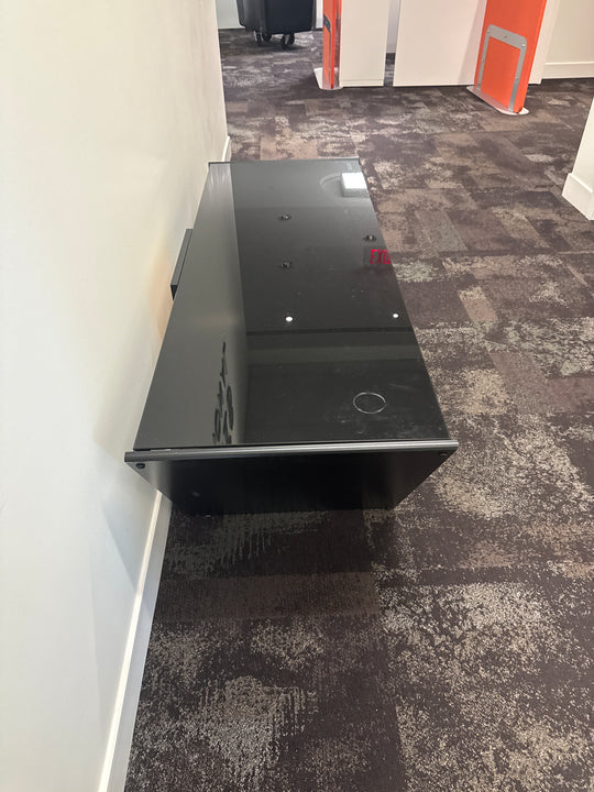 Glass Top Media Shelf