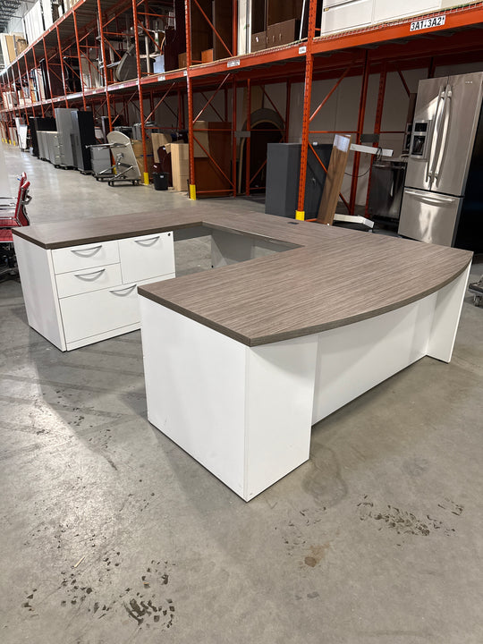 U-Shape Desk w/BBFLF and BBF Ped
