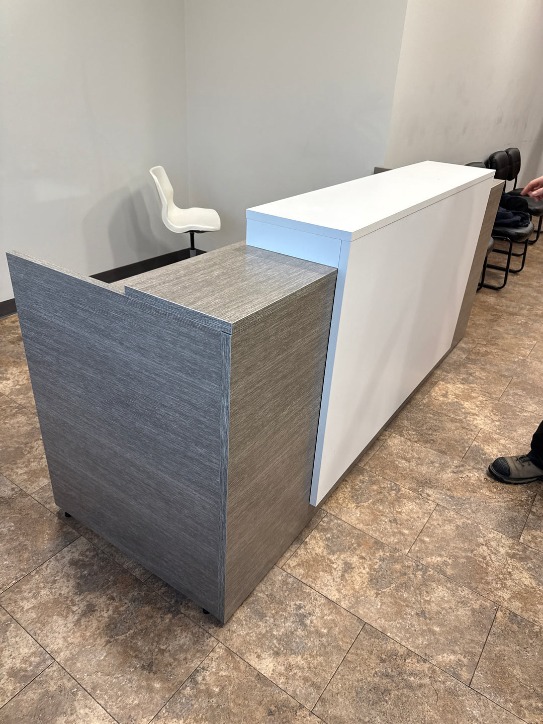 2-Person Reception Desk w/BBF Ped