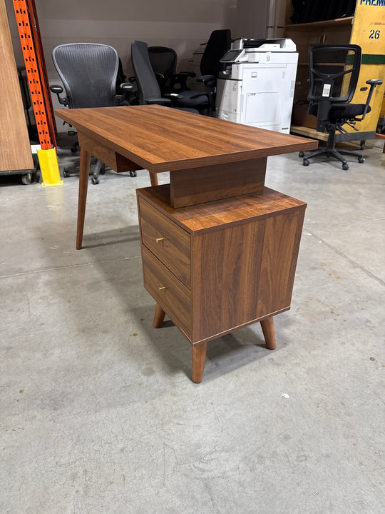 4’ Straight Desk w/Ped and Drawer