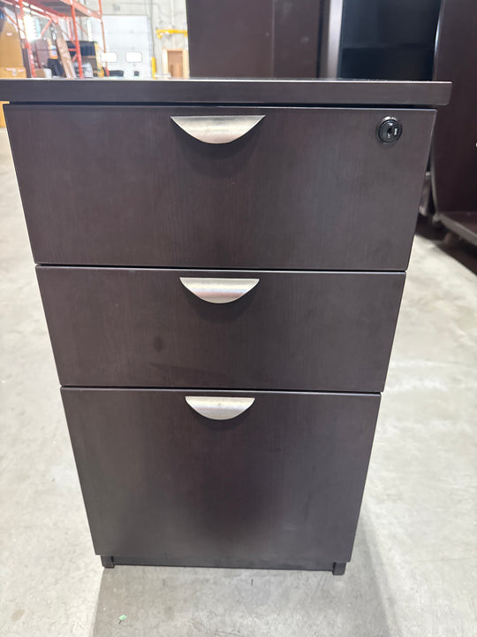 6' Bow Front Straight Desk w/BBF Ped