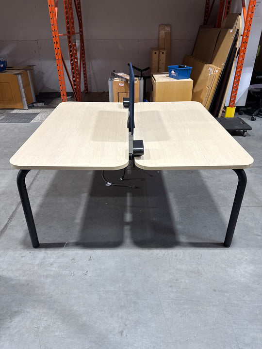 Teknion 2 Person Workstation w/Power Module and Privacy Screen