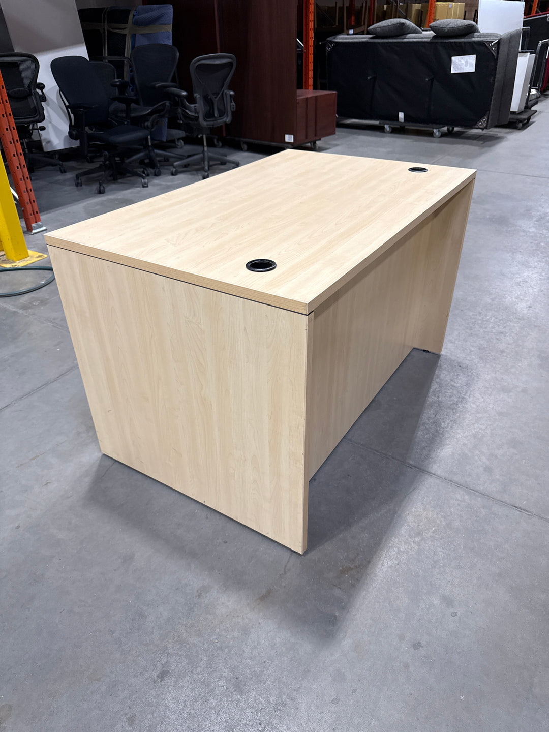 4’ Straight Desk w/BF Ped