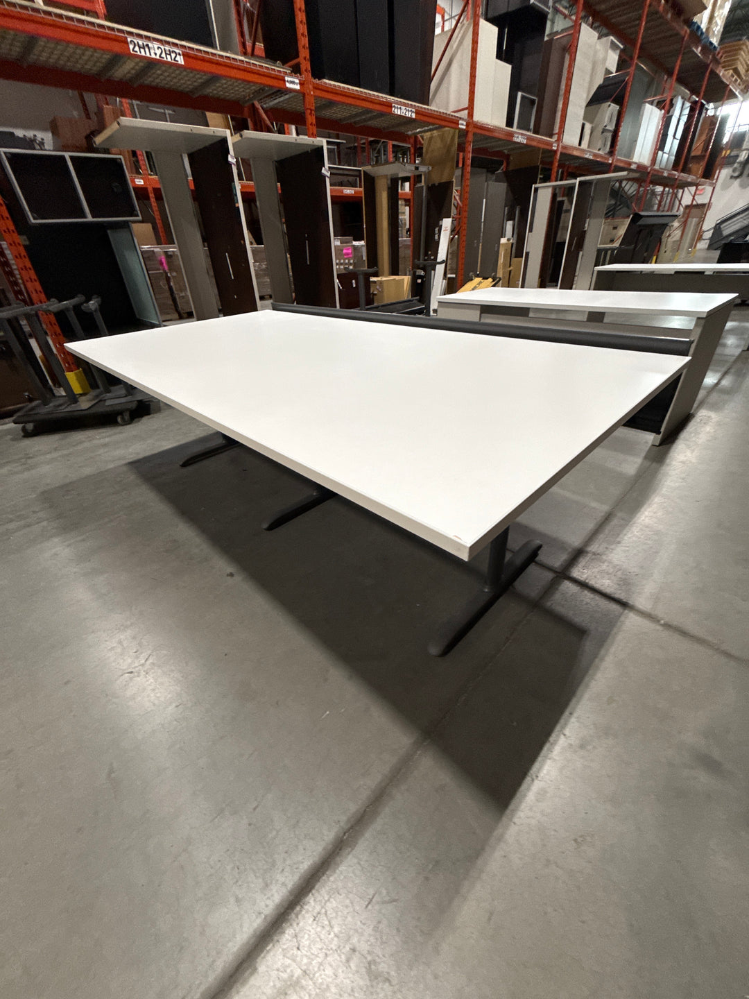 Rectangle Training Table w/Electrical Trough