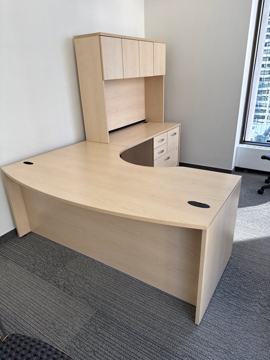 L-Shape Desk w/Hutch and BBFLF