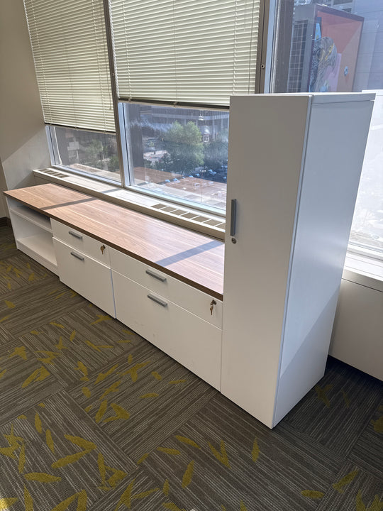 Steelcase 4-Drawer Credenza w/Open Shelf, Wardrobe