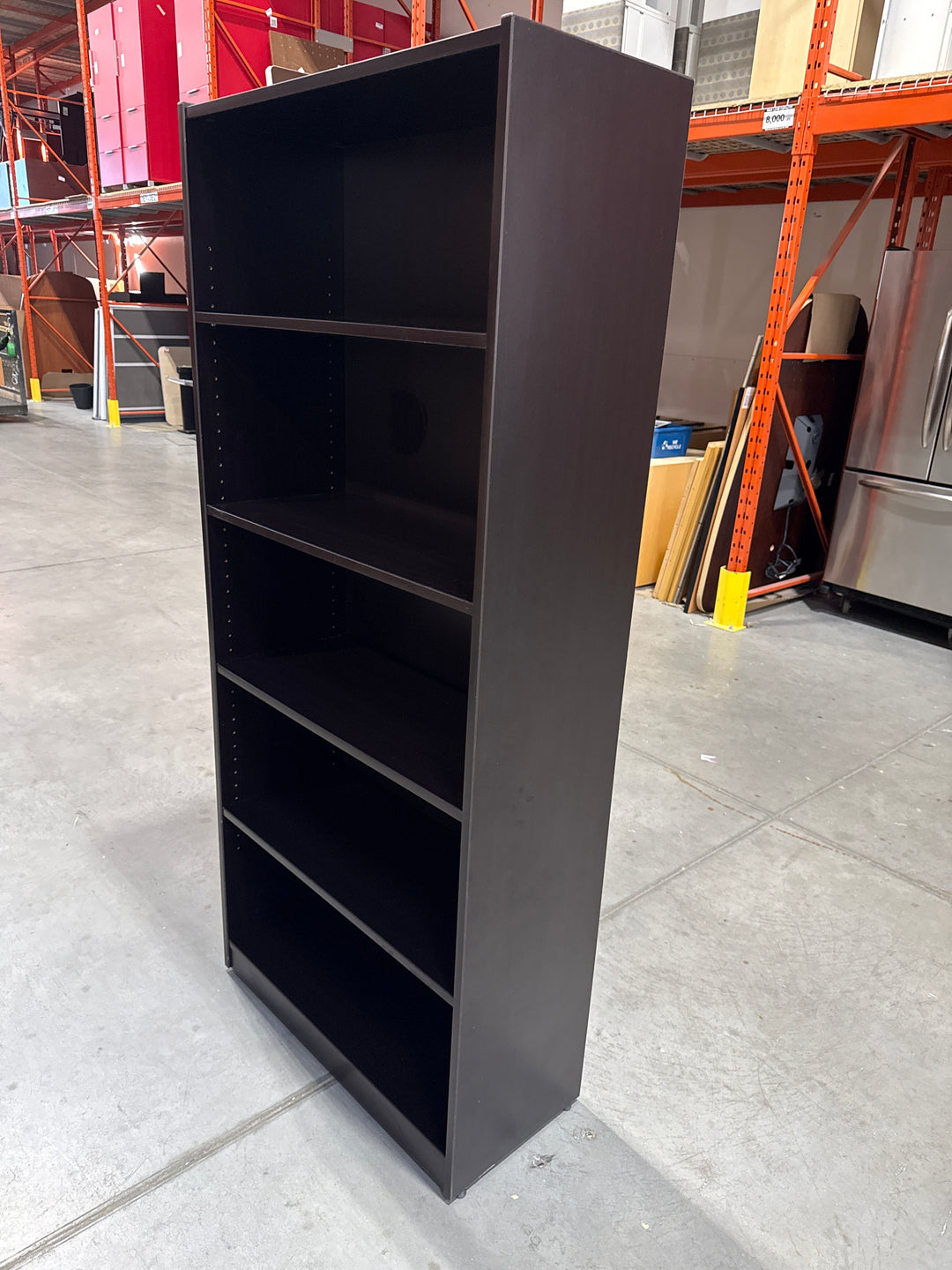 Wooden 5-High Bookcase