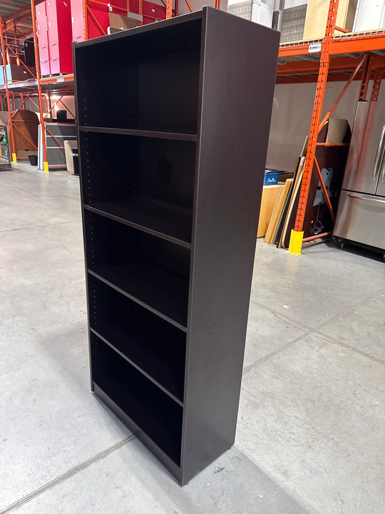 Wooden 5-High Bookcase