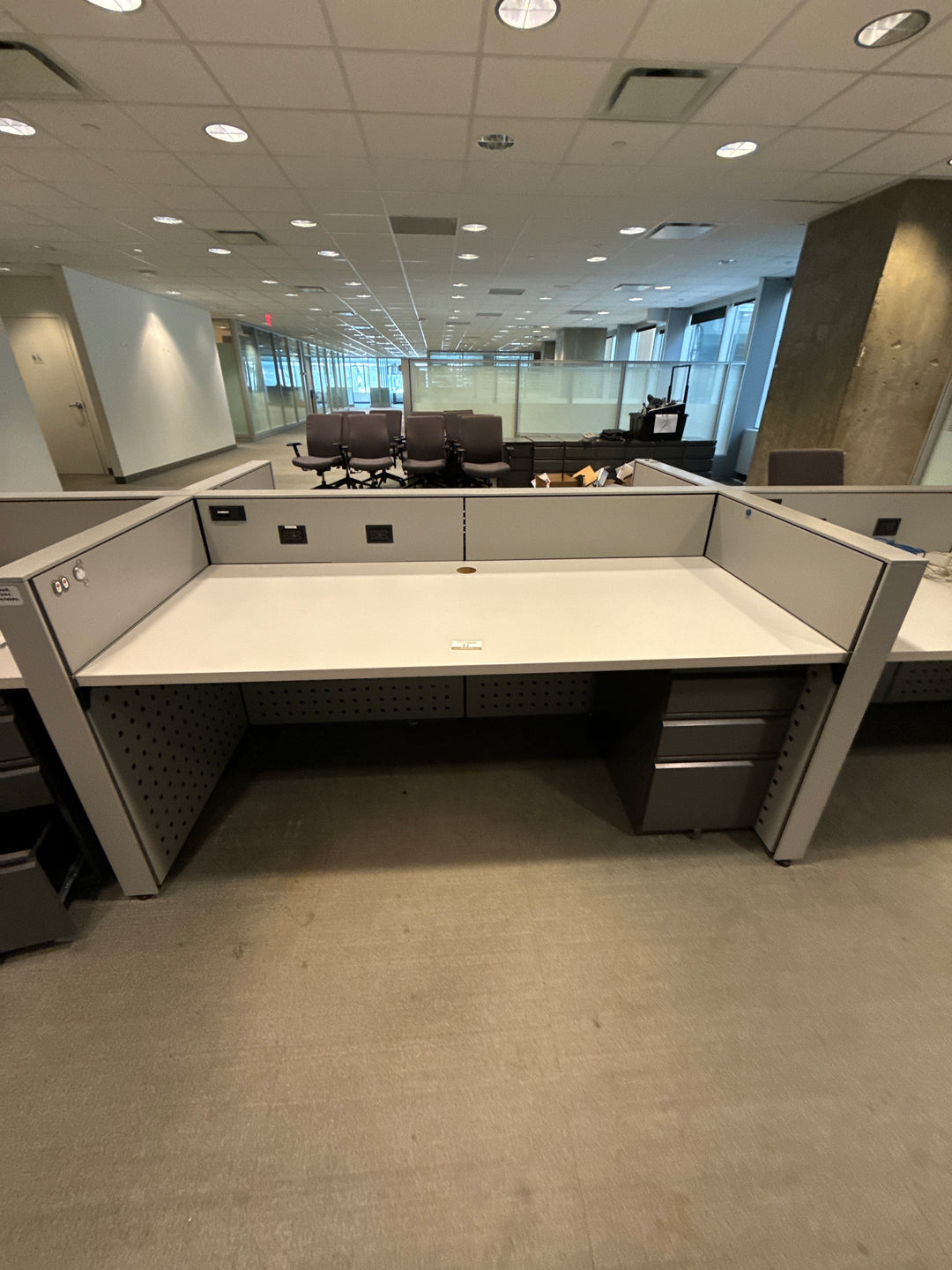 6' Benching Workstation w/BBF Ped
