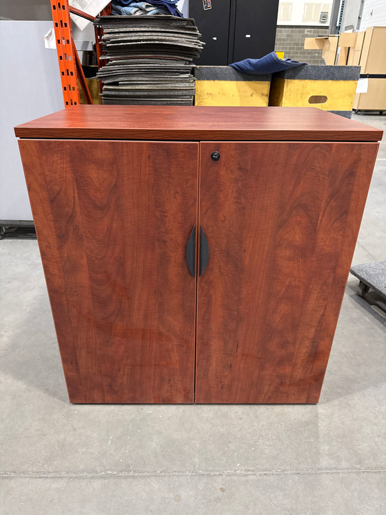 Wooden 3-High Closed Storage (One Shelf)