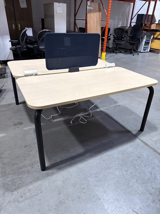 Teknion 2 Person Workstation w/Power Module and Privacy Screen